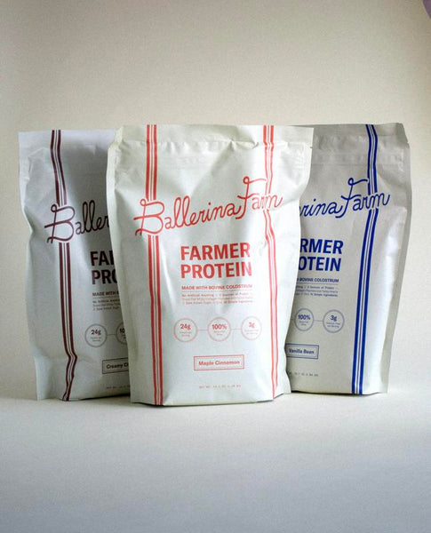 Farmer Protein Powder - Calf-First Sourced Bovine Colostrum, Collagen Peptides, Grass-Fed Whey, Hemp Protein, and Inulin Fiber