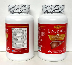 Infinite Liver Aid Advanced high potency Formula 300 Capsules 2 Pack, Exp:12/26