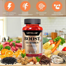 Load image into Gallery viewer, LOTINLAB BOOST GUMMY - Daily Dietary Supplement for Strength with Vitamin B3, Oyster Extract, Shilajit, Taurine, Inositol - Non-GMO, Gluten-Free, Gelatin-Free - 60 Gummies - Made in USA, GMP