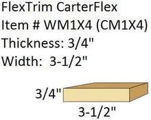 Load image into Gallery viewer, FLEXTRIM #1X4: Flexible Flat Stock Casing Molding: 3/4&quot; Thick x 3-1/2&quot; Wide - PRE Curved to fit Specific Size Half Round Arches (67&quot; Diameter up to 84&quot; Diameter)
