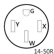 Load image into Gallery viewer, Parkworld 62732 Combiner Adapter Cord, Generator (2) L5-30 Plug Male to RV or EV 14-50 Receptacle Female with Handle