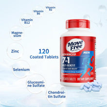Load image into Gallery viewer, Move Free joint health 7-in-1 Glucosamine Chondroitin Plus Calcium Complex Vitamin Supplements for Men with B-Vitamins + Multi-Glucosamine 120 Pills - Male glucosamine