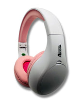 Load image into Gallery viewer, THINGS AUDIO Portable Personal FM Radio Headphones Pull-Out Antenna for Great Reception, Walking, Jogging, Relaxing, School, Talk Radio - Powered by 2AA Batteries (Not Included) (White &amp; Pink)