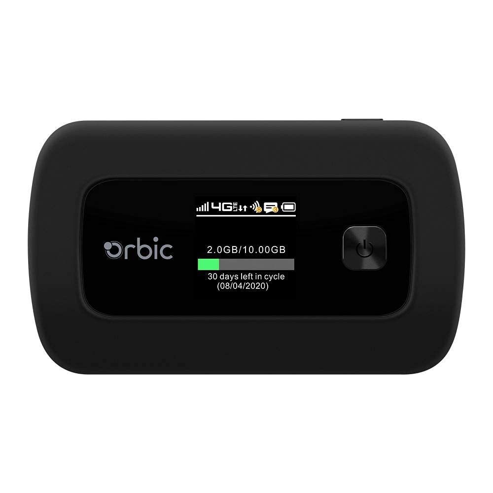 Orbic Speed Mobile Hotspot | 4G LTE |Connect up to 10 Wi-Fi Enabled Devices | Up to 12 hrs of Usage time |Up to 5 Days of Stand-by time | Great for Remote Workers (Renewed)