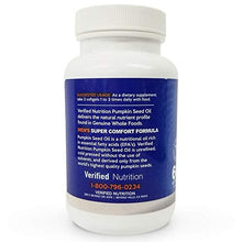Load image into Gallery viewer, 100% Pure Pumpkin Seed Oil - 60 Soft Gels Containing a Rich Nutrient Profile Found in Genuine Whole Foods - Men&#39;s Super Comfort Formula - Nutritional Oil Rich in Essential Fatty Acids - 1 Bottle