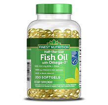 Load image into Gallery viewer, Walgreens (Formerly Finest Nutrition) Half-The-Size Fish Oil 1200 mg Softgels 200.0ea