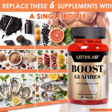 Load image into Gallery viewer, LOTINLAB BOOST GUMMY - Daily Dietary Supplement for Strength with Vitamin B3, Oyster Extract, Shilajit, Taurine, Inositol - Non-GMO, Gluten-Free, Gelatin-Free - 60 Gummies - Made in USA, GMP