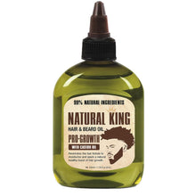 Load image into Gallery viewer, Natural King Pro-growth Castor Hair &amp; Beard Oil 7.1 oz and 2.5 oz. Travel Size (2-PC Set)