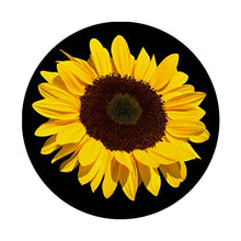 Load image into Gallery viewer, Sunflower yellow on black phone stand for girls and boys PopSockets PopGrip: Swappable Grip for Phones &amp; Tablets