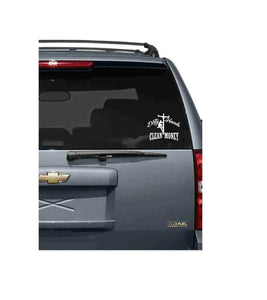 Dirty Hands Clean Money Lineman Vinyl Sticker | 6" by 5" | White Vinyl