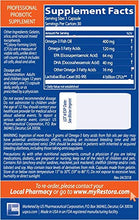 Load image into Gallery viewer, Restora Probiotic Supplement -Immunity Booster-Patented probiotic w|Omega 3, Gut Health Stabilizer Increases Resistance to Infectious Diseases -Calms Inflammation