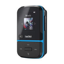 Load image into Gallery viewer, SanDisk 16GB Clip Sport Go MP3 Player, Blue - LED Screen and FM Radio - SDMX30-016G-G46B (Renewed)
