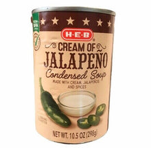 Load image into Gallery viewer, HEB Cream of Jalapeno Condensed Soup 10.5 oz (298g) Pack of 4