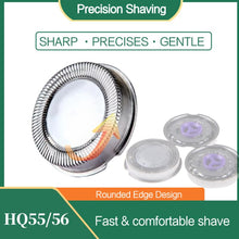 Load image into Gallery viewer, 3 Pack HQ55 HQ56 Replacement Heads Fit for Norelco Shaver 5814XL 5825XL 5822XL 5821XL 7810XL 5803XL 5802XL 5801XL,Premium Replacement Blades for Men&#39;s Electric Razor