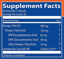 Load image into Gallery viewer, Restora Probiotic Supplement -Immunity Booster-Patented probiotic w|Omega 3, Gut Health Stabilizer Increases Resistance to Infectious Diseases -Calms Inflammation