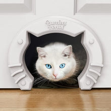 Load image into Gallery viewer, Cat Door Built In Interior Pet Door for Small, Medium, &amp; Large Cats - Cat Doors for Interior Doors - Hole Pass Fits Indoor Hollow Core or Solid Inside Doors - Hidden Kitty Litter Box Cat Furniture
