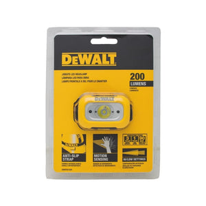DEWALT Headlamp for Jobsite, 200 Lumen (DWHT81424), Yellow