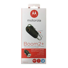 Load image into Gallery viewer, Motorola Boom 2+ &quot;HD Flip Bluetooth - Water Resistant Durable Wireless Headset W/Car Charger, (US Retail Packing, Black (Boom 2+ with CLA)