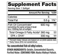 Load image into Gallery viewer, Walgreens (Formerly Finest Nutrition) Half-The-Size Fish Oil 1200 mg Softgels 200.0ea