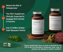 Load image into Gallery viewer, AlgaeCal - Bone Builder Pack for Bone Density Increase, Clinically Supported Plant Based Calcium Supplement &amp; Strontium, Vitamins K2 (100mg), D3 (1600 IU), Magnesium &amp; 16 Essential nutrients