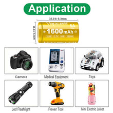 Load image into Gallery viewer, Cecicebb Vapcell IMR 18350 1600mAh 5A Flat top Rechargeable Batteries 2 Pack H16
