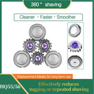 3 Pack HQ55 HQ56 Replacement Heads Fit for Norelco Shaver 5814XL 5825XL 5822XL 5821XL 7810XL 5803XL 5802XL 5801XL,Premium Replacement Blades for Men's Electric Razor