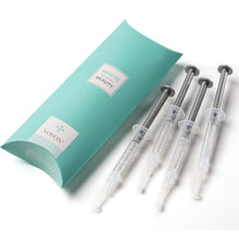Load image into Gallery viewer, White Dental Beauty Teeth Whitening Syringe Gel Refills; 4 Syringes of 1.2 ml per Pack. Tooth Whitening System Powered by Novon Technology (6% Hydrogen Peroxide)