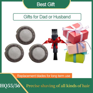 3 Pack HQ55 HQ56 Replacement Heads Fit for Norelco Shaver 5814XL 5825XL 5822XL 5821XL 7810XL 5803XL 5802XL 5801XL,Premium Replacement Blades for Men's Electric Razor