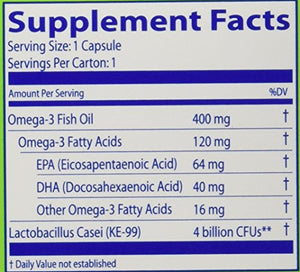 Restora Probiotic Supplement -Immunity Booster-Patented probiotic w|Omega 3, Gut Health Stabilizer Increases Resistance to Infectious Diseases -Calms Inflammation