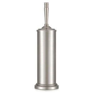 Stainless Steel Toilet Brush and Holder,Toilet Bowl Brush with Long Handle for Bathroom,Toilet Brushes-Space Saving,Covered Brush, Durable, Deep Cleaning,Splash Resistant (Satin Nickel)