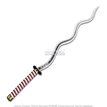 Load image into Gallery viewer, Munetoshi 40” Steel Obanai Iguro Nichirin Katana Serpent Kris Samurai Sword Demon Blk