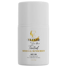 Load image into Gallery viewer, Elixir by Coco March Broad Spectrum Mineral Tinted Sunscreen SPF 50 Water-Resistant-80 min, Hydrates and Enhances Skin, Adults and Children- 2.1 oz 59 g