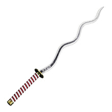 Load image into Gallery viewer, Munetoshi 40” Steel Obanai Iguro Nichirin Katana Serpent Kris Samurai Sword Demon Blk