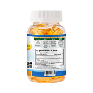 Organic Vitamins súper Omega 3 Ultra Pure Fish Oil Concentrate, EPA & DHA Triple Strength, Omega 3 Fatty acids, Burpless 120 softgels