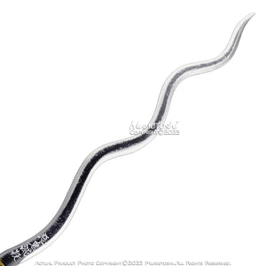 Munetoshi 40” Steel Obanai Iguro Nichirin Katana Serpent Kris Samurai Sword Demon Blk