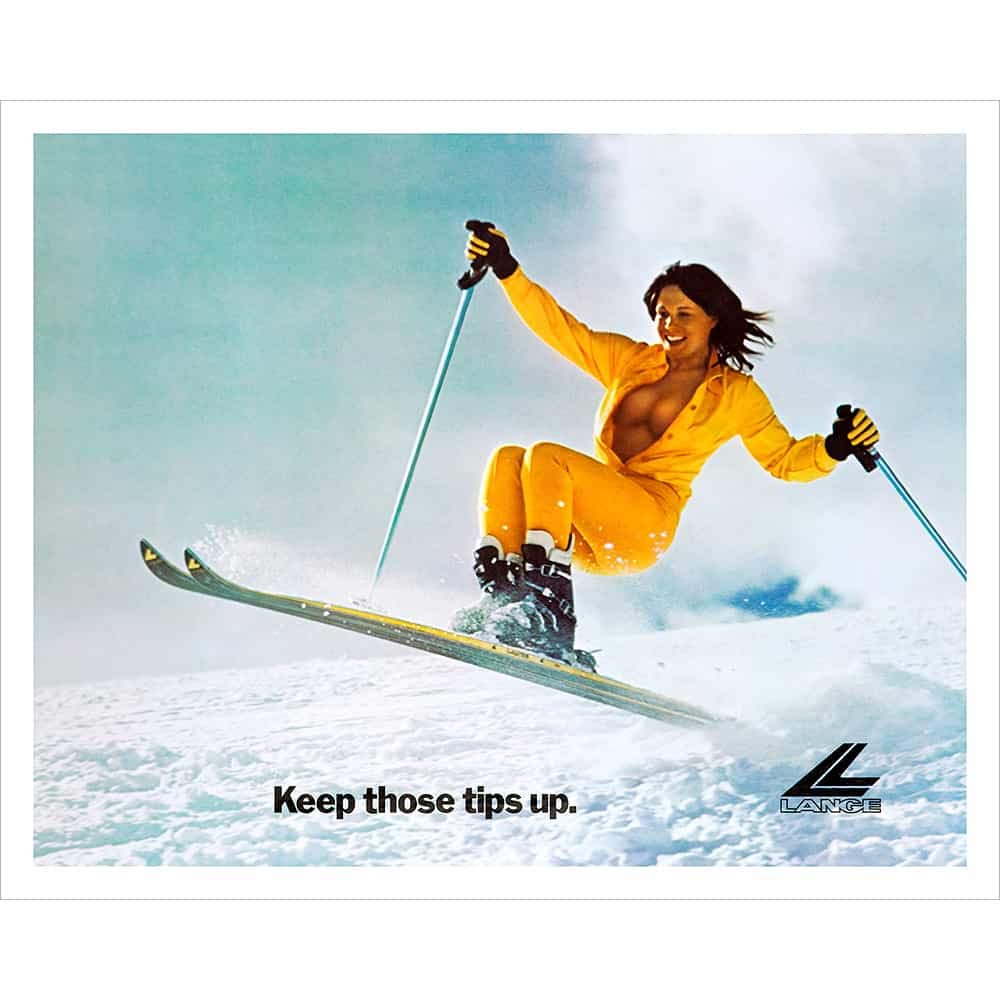 Lange Girls Classic Ski Poster - Tips Up, 22 x 28 inches