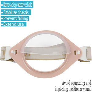 Stoma Guard | Security Shield | Stoma Chassis Reinforcement Adjustable Support Ostomy Belt, Ostomy Bag Cover Ostomy Supplies (1 Khaki)