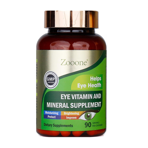 zooone- 90pcs Lutein Eye Vitamins Supplement for Macular Health and Dry Eye, Contains Lutein, Zinc, Vitamins C/E & Zeaxanthin to Support Eye Health