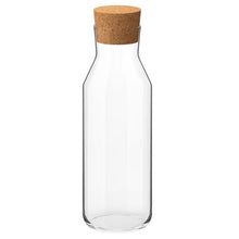 Load image into Gallery viewer, Ikea 365 (34 Oz) Clear Glass Carafe With Cork Stopper, Ideal For Hot and Cold Water Pitcher, Tea/Coffee Maker, Iced Tea, Beverage Pitcher As Well As for Serving Wine