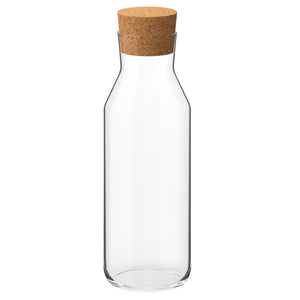 Ikea 365 (34 Oz) Clear Glass Carafe With Cork Stopper, Ideal For Hot and Cold Water Pitcher, Tea/Coffee Maker, Iced Tea, Beverage Pitcher As Well As for Serving Wine