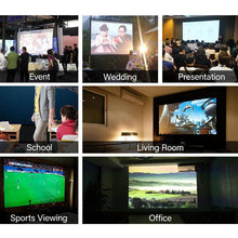 Load image into Gallery viewer, Japard 200 Inch Projector Screen Outdoor Indoor, 4K Full HD 3D 16:9 Double-Sided Projection, Foldable Portable, Wall Mount Hanging Extra Large for Outside Theater, Home Backyard Movies, Party