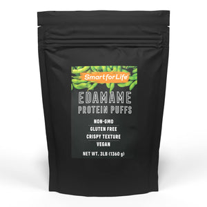Smart for Life Soy Protein Puffs from Edamame - High Protein Zero Sugar Soy Protein Isolate Puffs - 20 Grams Protein Snacks - Non-GMO, Gluten-Free - 3 Pound Box - 53 Servings - Soy Puffs…