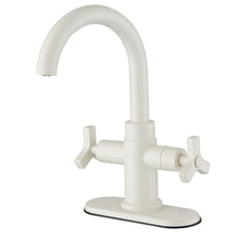 Load image into Gallery viewer, Derengge Bathroom Faucet,Two-Handle Bathroom Sink Faucet with Water Supply Line,1 Hole or 3 Hole Lavatory Vantity Faucet with Deck Plate, with Pop-up Drain,Warm White Finished,F-0081-WW