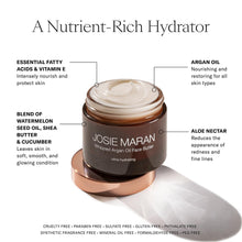 Load image into Gallery viewer, Josie Maran Whipped Argan Oil Face Butter - Anti Aging Face Cream &amp; Redness Reducing Skin Care - Hydrating Daily Moisturizer with Shea Butter - Vegan &amp; Cruelty-Free Formula - Unscented (1.69 oz)