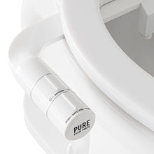 Load image into Gallery viewer, Pure for Men Bidet Toilet Seat Attachment for Home | Dual Self-Cleaning Nozzle (Frontal &amp; Rear Back), Non-Electric Sprayer, Adjustable Water Pressure &amp; Easy to Use | Sleek &amp; Minimalist Design (White)