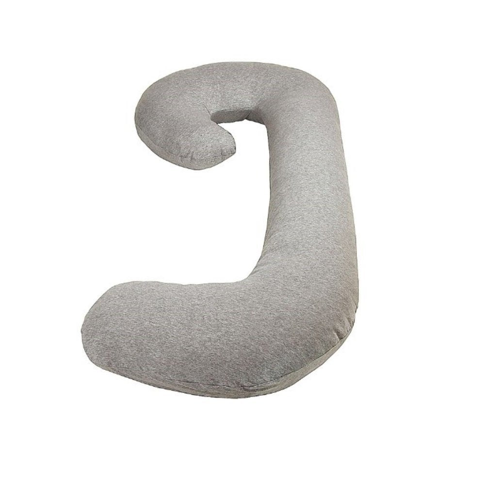 Leachco Snoogle Chic Jersey Total Body Pillow - Heather Gray, 1 Count (Pack of 1)