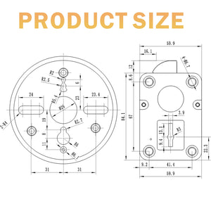 Digital Electronic Keypad Lock for Left Swing Bolt Safes, Gun Safe Lock Replacement, Time Delay Safe Lock Including 2 Emergency Keys for Locksmiths.