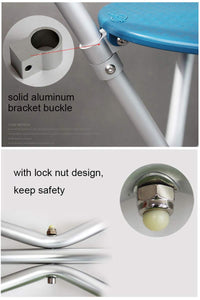 Heavy Duty Walking Cane with Folding Seat - 440 lbs Capacity, Adjustable Aluminum Alloy Cane with LED Light