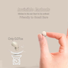 Load image into Gallery viewer, Xmenha Small Mini Invisible Earbuds Wireless Bluetooth for Small Ears Low Profile Tiny Discreet Hidden Sleeping Earbuds for Work Sleep Ear Buds Invisible Headphones Buds Black