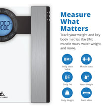 Load image into Gallery viewer, Greater Goods Weight Gurus Scale for Body Weight, Digital Bluetooth Scale for BMI, Body Fat, Muscle Mass, 400lb, Designed in St. Louis